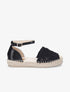 Espadrilles en crochet et simili - Noir - 5