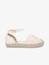 Espadrilles en crochet et simili - Beige - 1