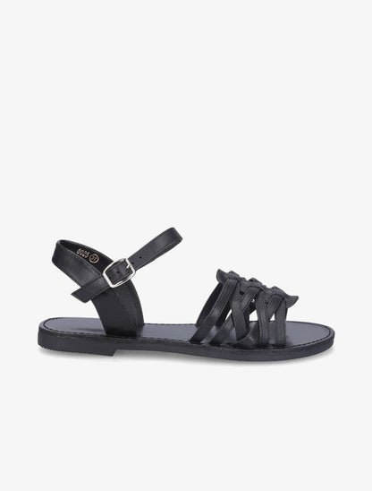 Nu-pieds à ganses entrelacées - Noir - 3