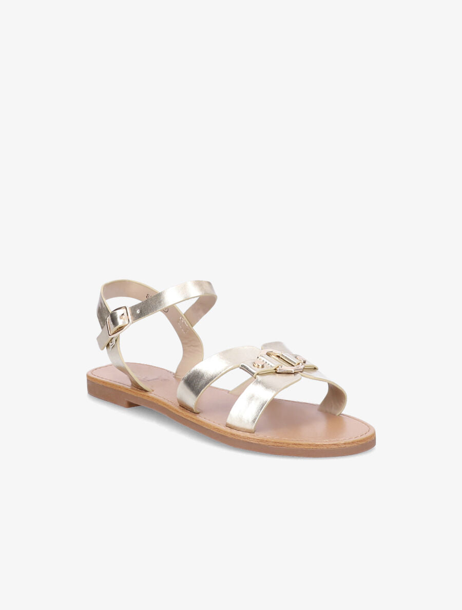Nu-pieds à ganses stylisées - Or - 1