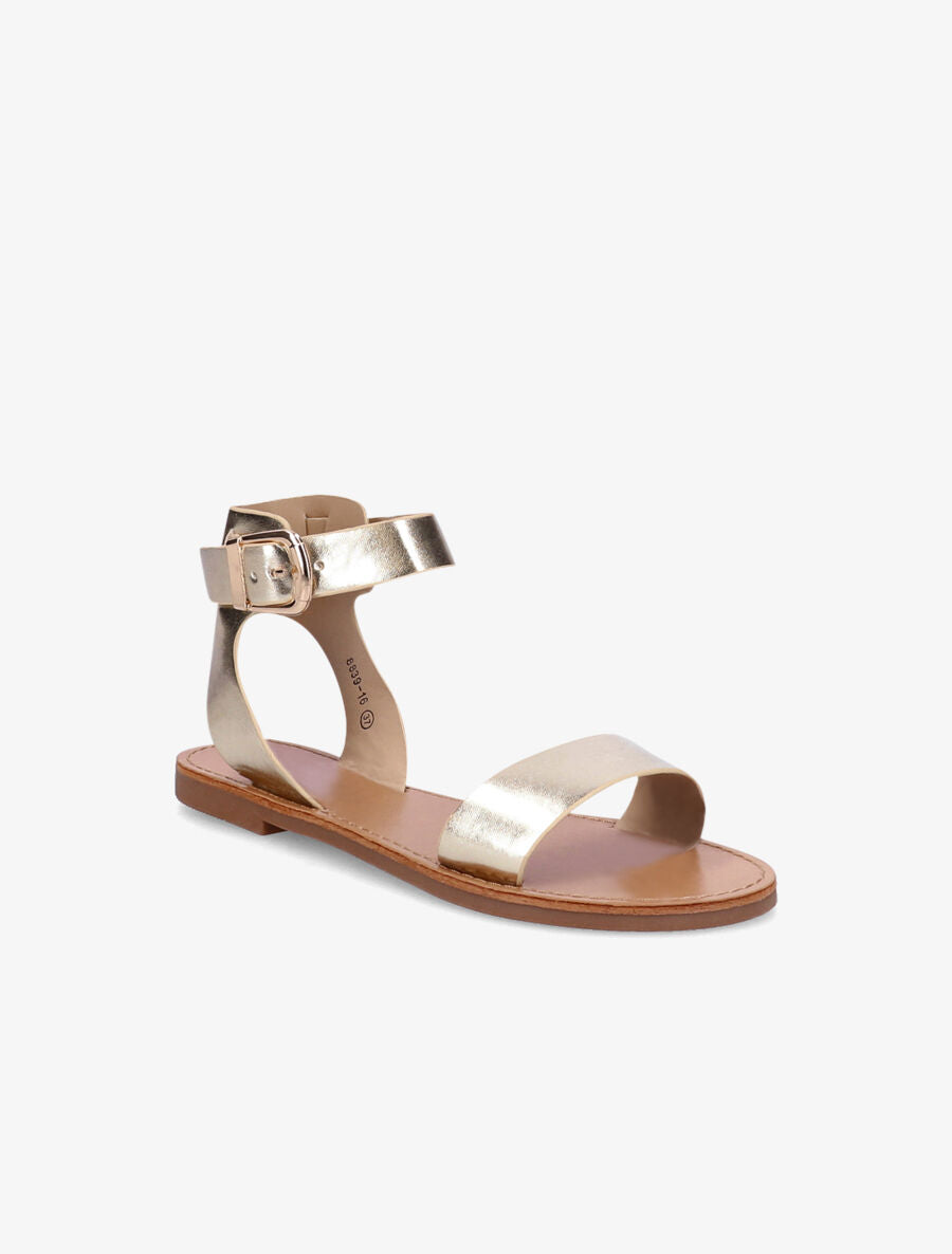 Nu-pieds basiques en simili - Or - 1