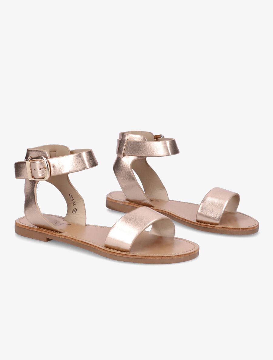 Nu-pieds basiques en simili - Champagne - 4