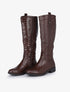 Bottes cavalières effet croco - Marron - 1