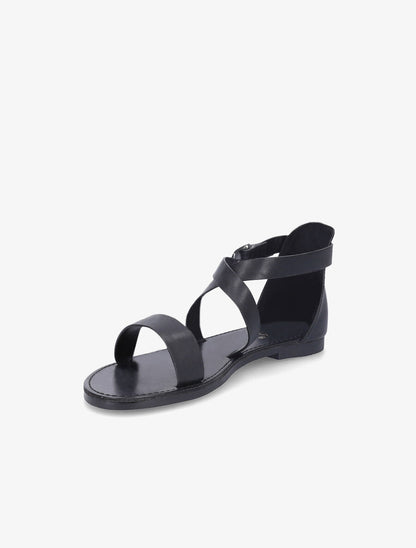 Nu-pieds à ganses croisées - Noir - 4