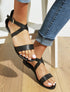 Nu-pieds à ganses croisées - Noir - 1