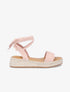 Sandales à lacets et semelles compensées - Rose - 1