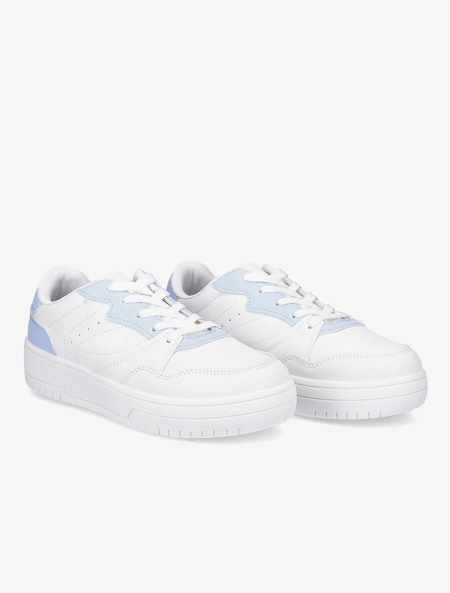Baskets basses bicolore - Bleu - 4