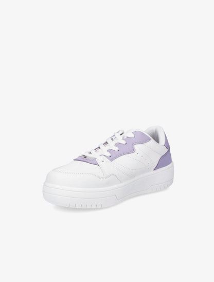 Baskets basses bicolore - Lilas - 3