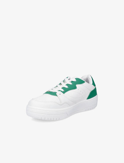 Baskets basses bicolore - Vert - 3