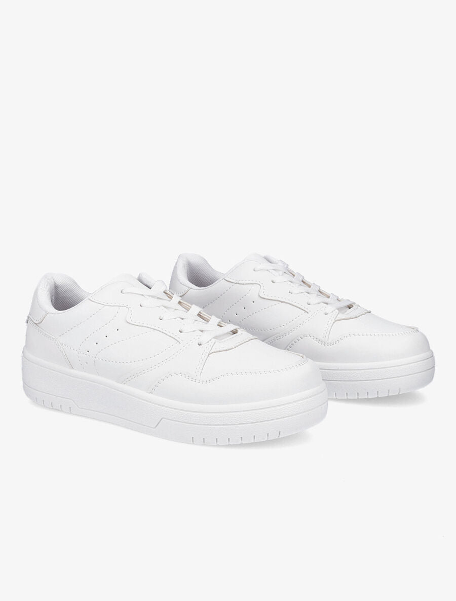 Baskets basses bicolore - Blanc - 4
