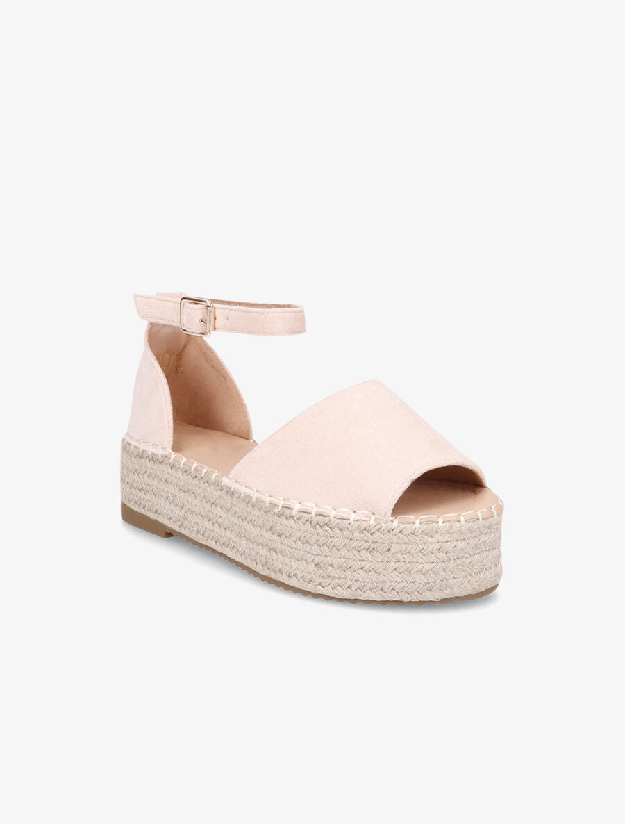 Espadrilles en suédine à plateforme - Rose - 2