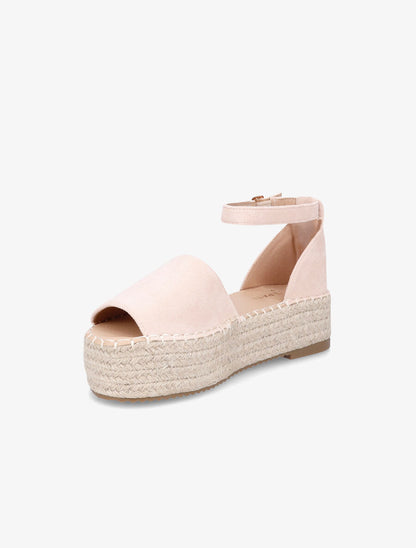 Espadrilles en suédine à plateforme - Rose - 3