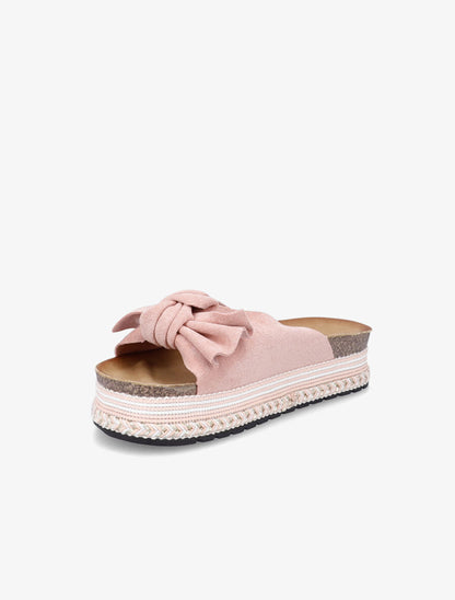 Mules à semelle plateforme stylisée - Rose - 2