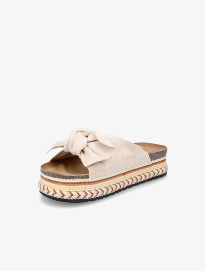 Mules à semelle plateforme stylisée - Beige - 2