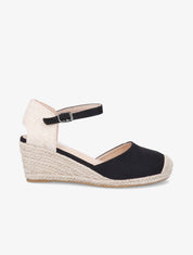 Espadrilles compensées en suédine - Noir - 1