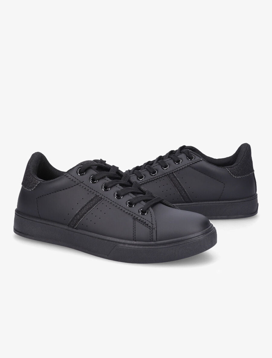 Sneakers à contrefort pailleté - Noir - 4