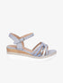 Sandales compensées à brides croisées - Bleu - 1