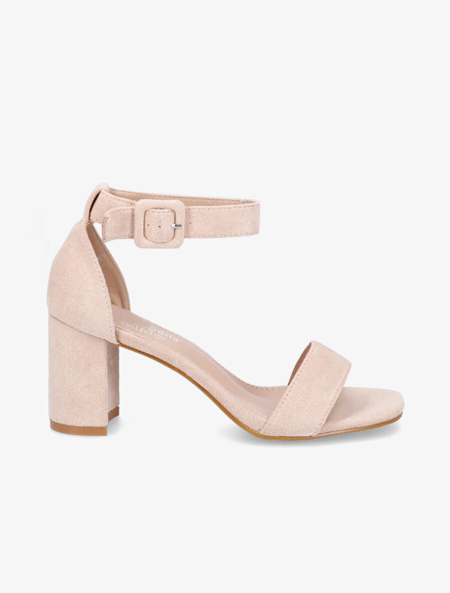 Sandales à bride en suédine - Rose - 1