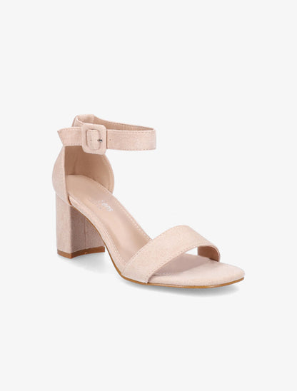 Sandales à bride en suédine - Rose - 2