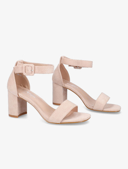 Sandales à bride en suédine - Rose - 4