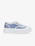 Tennis en tissu à semelle plateforme - Bleu - 5