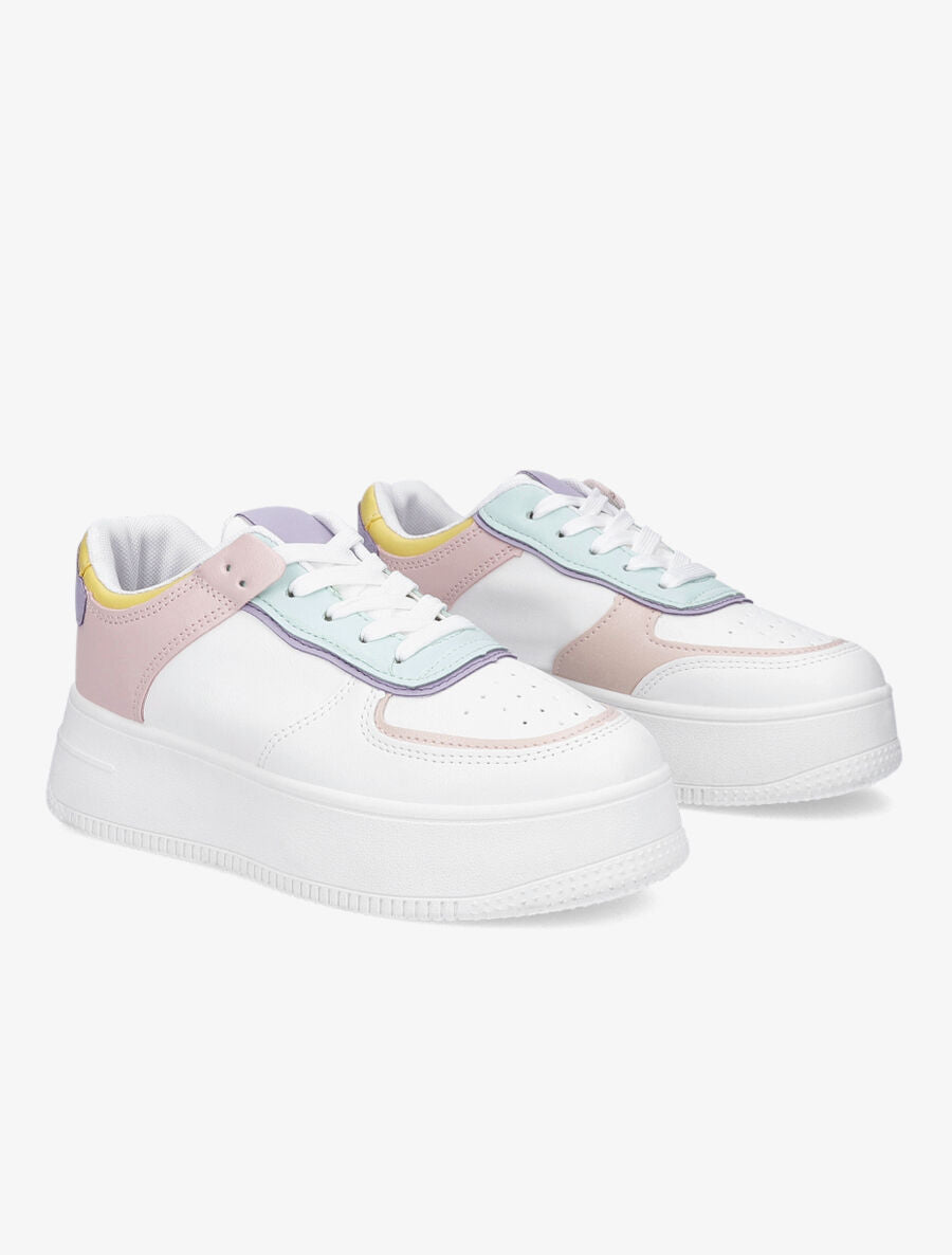 Sneakers à semelle à plateforme - Lilas - 4
