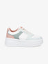 Sneakers en simili à plateforme - Vert - 5