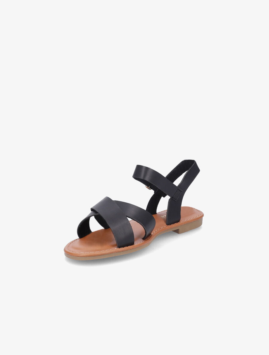 Nu-pieds à brides croisées - Noir - 3