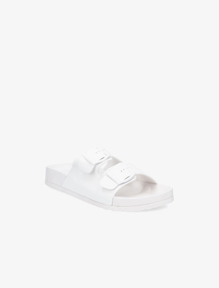 Claquettes monochrome à double brides - Blanc - 5
