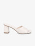 Mules en simili à bout carré - Beige - 5