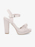 Sandales en suédine à noeud - Beige - 5