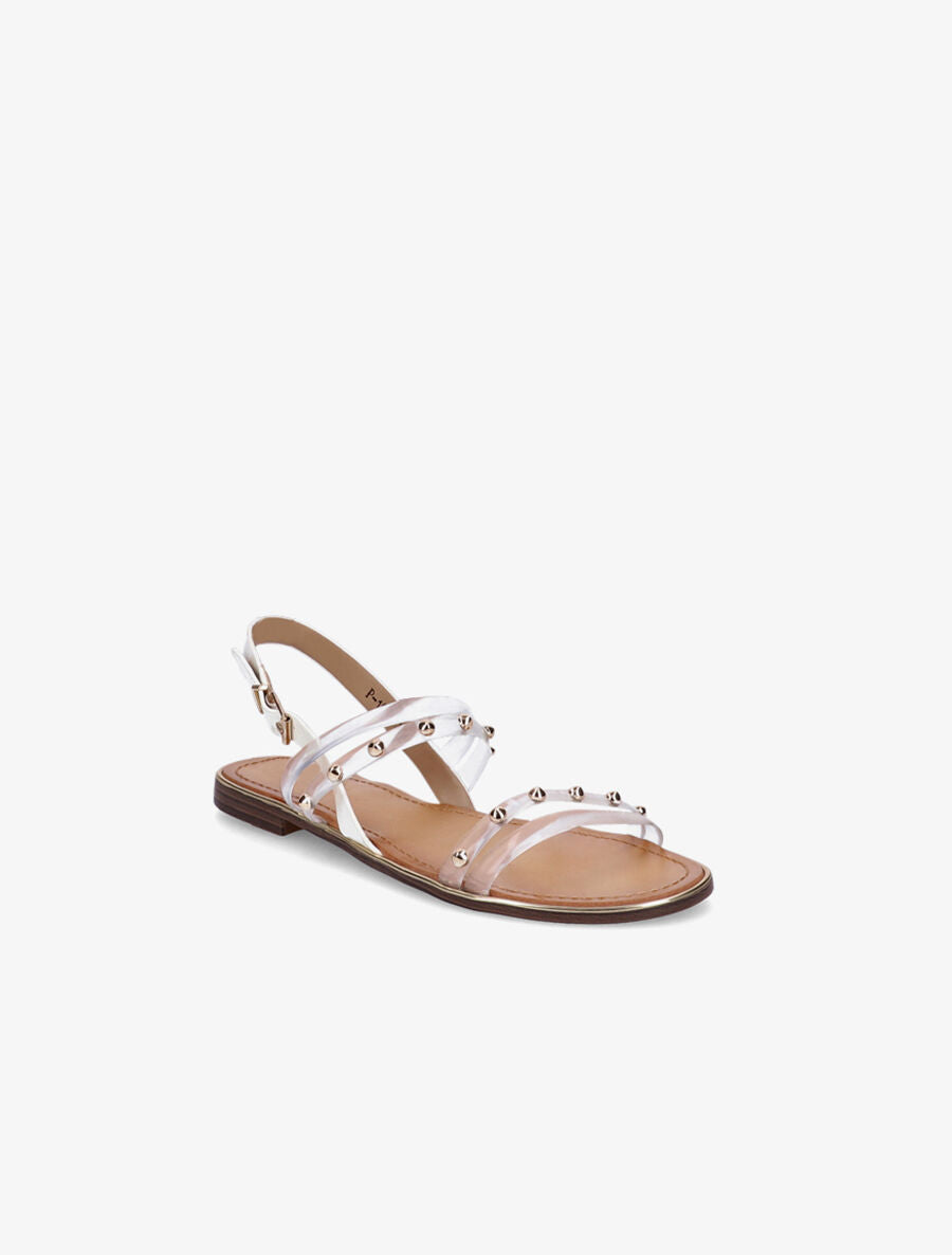 Nu-pieds transparents à clous - Blanc - 1