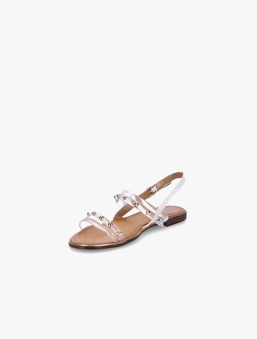 Nu-pieds transparents à clous - Blanc - 3
