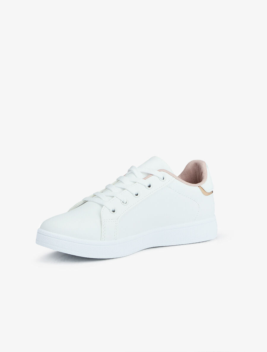 Sneakers à bandes pailletées - Rose - 3