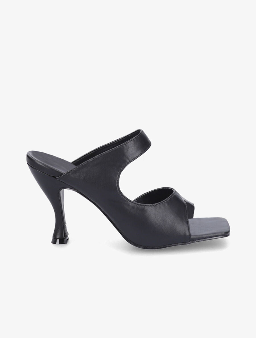 Mules asymétriques à entredoigt - Noir - 1