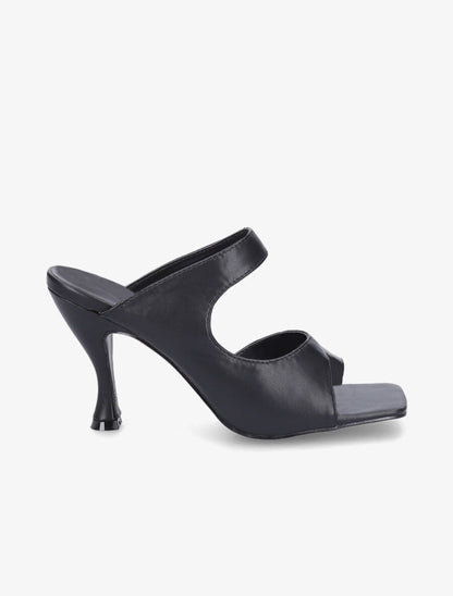Mules asymétriques à entredoigt - Noir - 1
