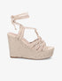 Sandales compensées en cordes tressées - Beige - 1