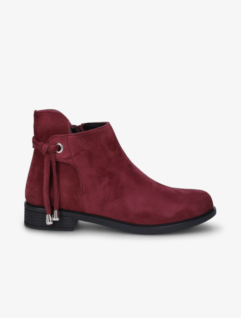 Bottines suédées à pampilles - Bordeaux - 2