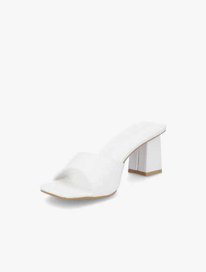 Mules à bout carré - Blanc - 3