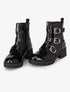 Bottines vernies à brides décoratives - Noir - 5