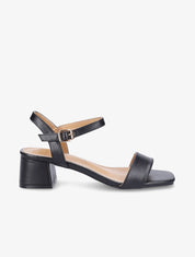 Sandales classiques unies en simili - Noir - 1