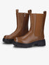 Boots montantes à semelles crantées et chevilles élastiquées - Camel - 5
