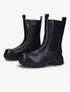 Boots montantes à semelles crantées et chevilles élastiquées - Noir - 5