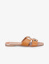 Claquettes à empiècement doré - Camel - 1