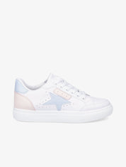 Tennis simili motif étoile - Blanc/bleu ciel - 1