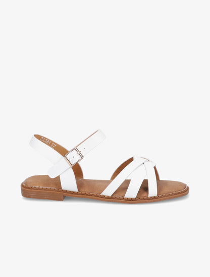 Nu-pieds à ganses texturées - Blanc - 1