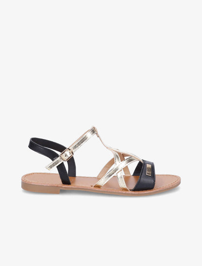 Nu-pieds croisés et irisés - Noir - 6