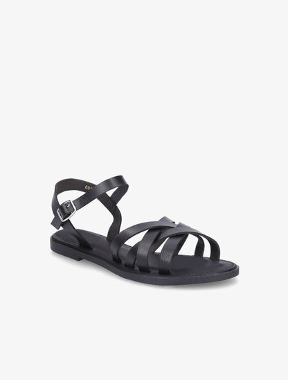 Nu-pieds à ganses entrelacées - Noir - 3