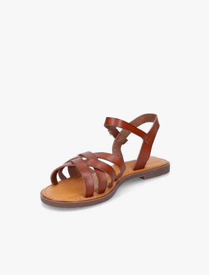 Nu-pieds à ganses entrelacées - Camel - 4