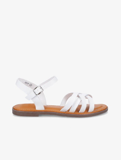 Nu-pieds à ganses entrelacées - Blanc - 2